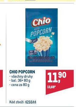 Makro Chio popcorn nabídka