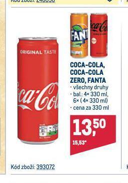 Makro Coca-cola zero nabídka