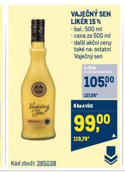 Makro Vaječný sen likér nabídka