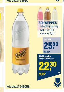 Makro Schweppes nabídka