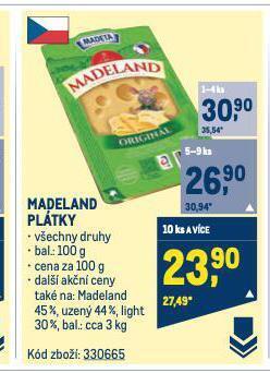 Makro Madeland sýr nabídka
