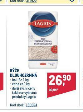 Makro Rýže dlouhozrnná nabídka