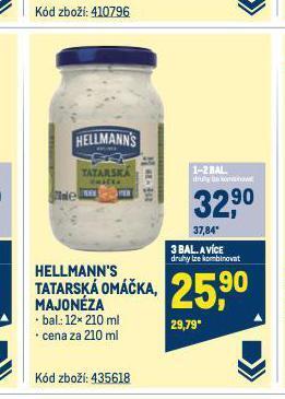 Makro Hellmann's tatarská omáčka nabídka