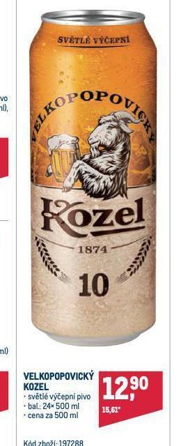 Makro Pivo velkopopovický kozel nabídka