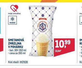 Makro Smetanová zmrzlina v pohárku nabídka