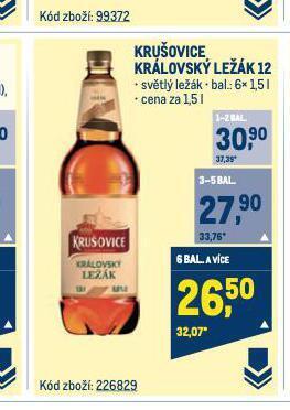 Makro Pivo krušovice nabídka