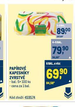 Makro Papírové kapesníky nabídka