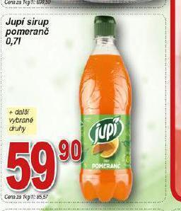 Hruška Jupí sirup pomeranč nabídka