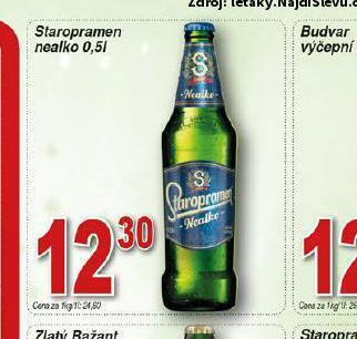 Hruška Pivo staropramen nealko nabídka