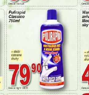 Hruška Pulirapid classico nabídka