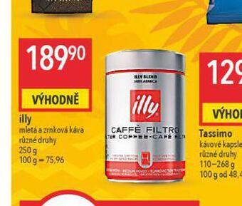 Globus Illy mletá a zrnková káva nabídka