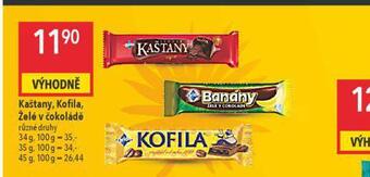 Globus Kaštany, kofila, želé v čokoládě nabídka