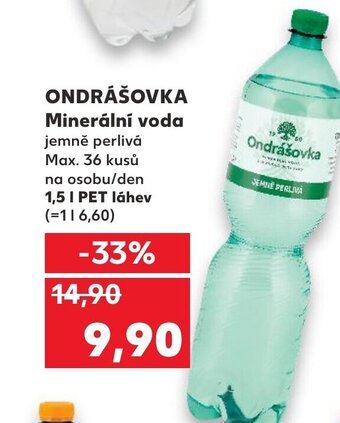 Kaufland ONDRÁŠOVKA Minerální voda nabídka
