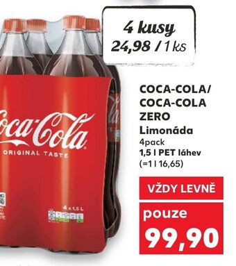 Kaufland COCA-COLA/ COCA-COLA ZERO Limonáda nabídka