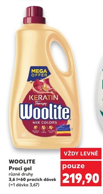Kaufland WOOLITE Prací gel nabídka
