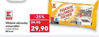 Kaufland Vlhčené ubrousky univerzální nabídka