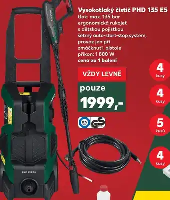Kaufland Vysokotlaký čistič PHD 135 E5 nabídka