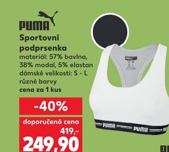 Kaufland PUMA Sportovní podprsenka nabídka