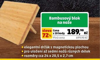 Penny Market Bambusový blok na nože nabídka