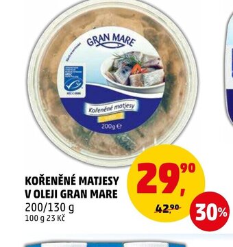 Penny Market KOŘENĚNÉ MATJESY V OLEJI GRAN MARE nabídka