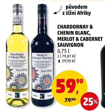 Penny Market CHARDONNAY & CHENIN BLANC, MERLOT & CABERNET SAUVIGNON nabídka