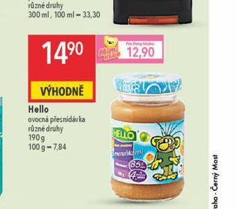 Globus Hello ovocná přesnídávka nabídka