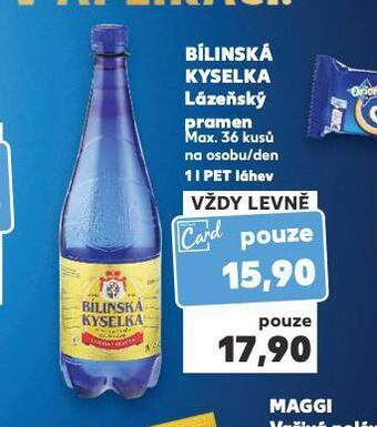 Kaufland Bílinská kyselka lázeňský pramen nabídka