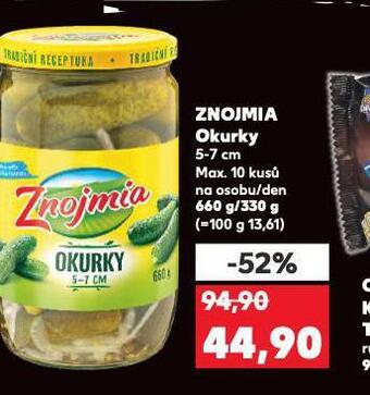 Kaufland Znojmia okurky 5-7 cm nabídka