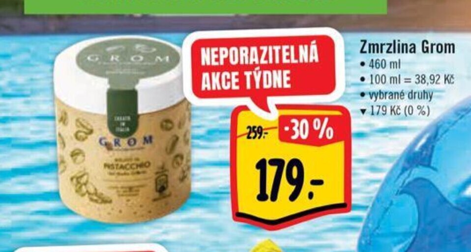 Albert Zmrzlina Grom • 460 mi •100 ml = 38,92 Kč • vybrané druhy nabídka