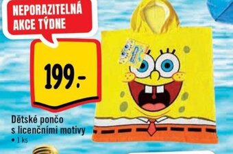 Dětské pončo s licenčními motivy