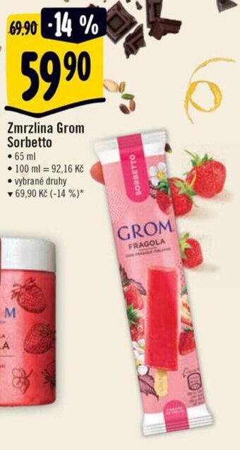 Albert Zmrzlina Grom Sorbetto nabídka