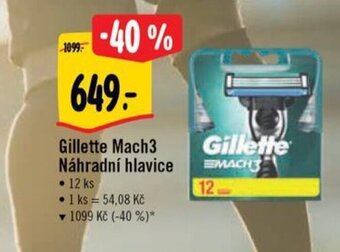 Albert Gillette Mach3 Náhradní hlavice nabídka