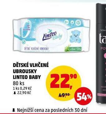 Penny Market Linteo baby dětské vlhčené ubrousky nabídka