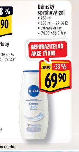 Albert Nivea sprchový gel nabídka