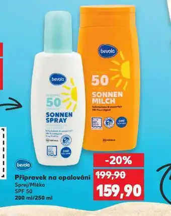 Kaufland Bevola přípravek na opalování nabídka