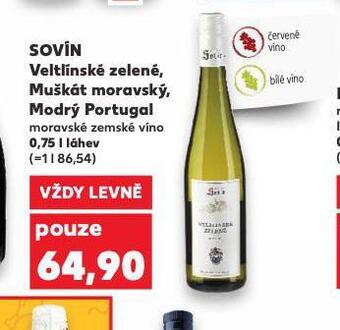 Kaufland Sovín muškát moravský nabídka