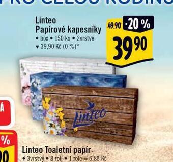 Albert Linteo papírové kapesníky nabídka