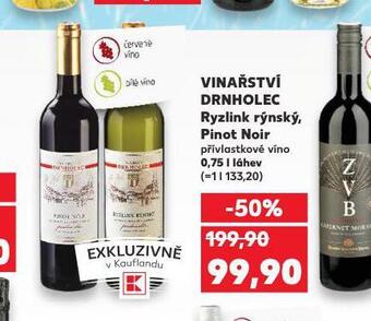 Kaufland Vinařství drnholec ryzlink rýnský nabídka