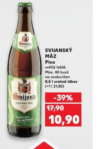 Kaufland Pivo svijanský máz nabídka