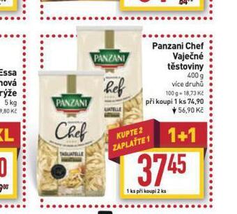 Billa Panzani chef vaječné těstoviny nabídka