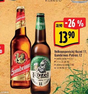 Albert Pivo velkopopovický kozel nabídka