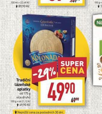 Billa Tradiční lázeňské oplatky nabídka