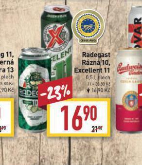 Billa Pivo radegast rázná 10 nabídka