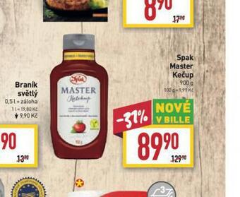 Billa Spak master kečup nabídka