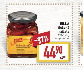 Billa Billa sušená rajčata nabídka