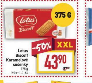 Billa Lotus biscoff karamelové sušenky nabídka