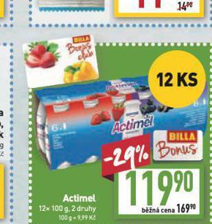 Billa Actimel nabídka
