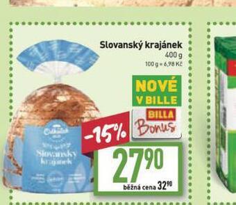 Billa Slovanský krajánek nabídka