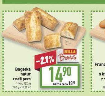 Billa Bagetka natur nabídka