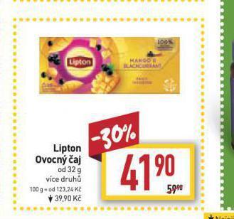 Billa Lipton ovocný čaj nabídka